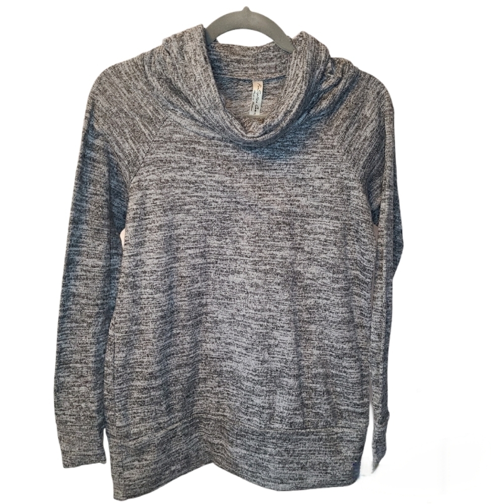 Perseption Concept Gray Cowl Neck Lightweight Lon… - image 1
